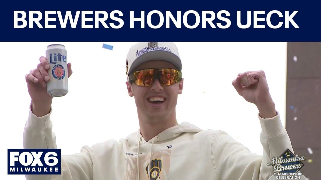 Brewers Championship Parade: Team stops at Uecker mural — Delafield Arts news